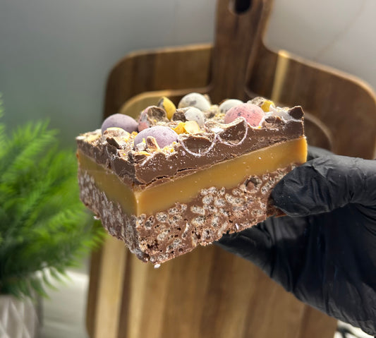 Mini Egg Crispy Millionaire Bites